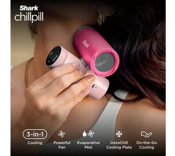 SHARK ChillPill FA022UKPK 3-in-1 Fan, Mist & InstaChill System - Dragon Fruit