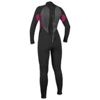 O'Neill Womens Reactor-2 3/2mm Back Zip Full Black / Punk Pink